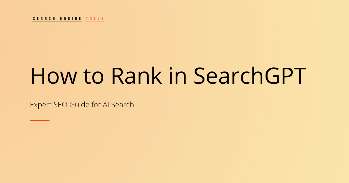 How to Rank in SearchGPT