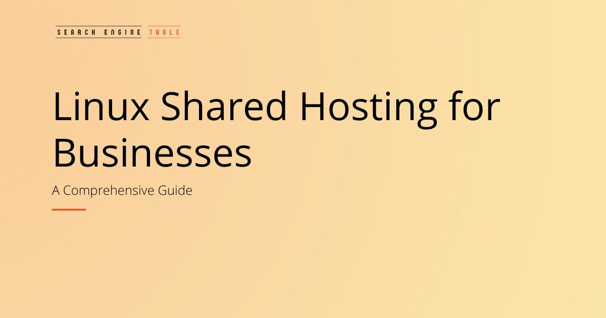 Linux Shared Hosting for Businesses
